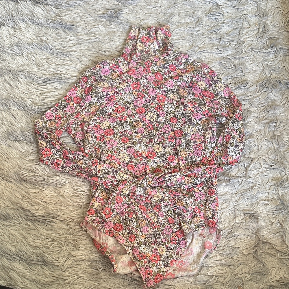 H&M Floral Long Sleeve Bodysuit